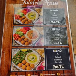 Falafel House - The first page of the menu