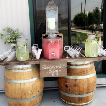 Kings River Winery - Lemonade stand.. love how we're able to use the barrels - Venues & Event Spaces Near Me - Sanger, California