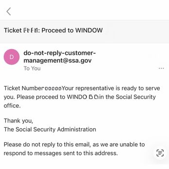 Social Security - Received ticket number after checking-in from my phone. - Public Services & Government Near Me - La Mesa, California
