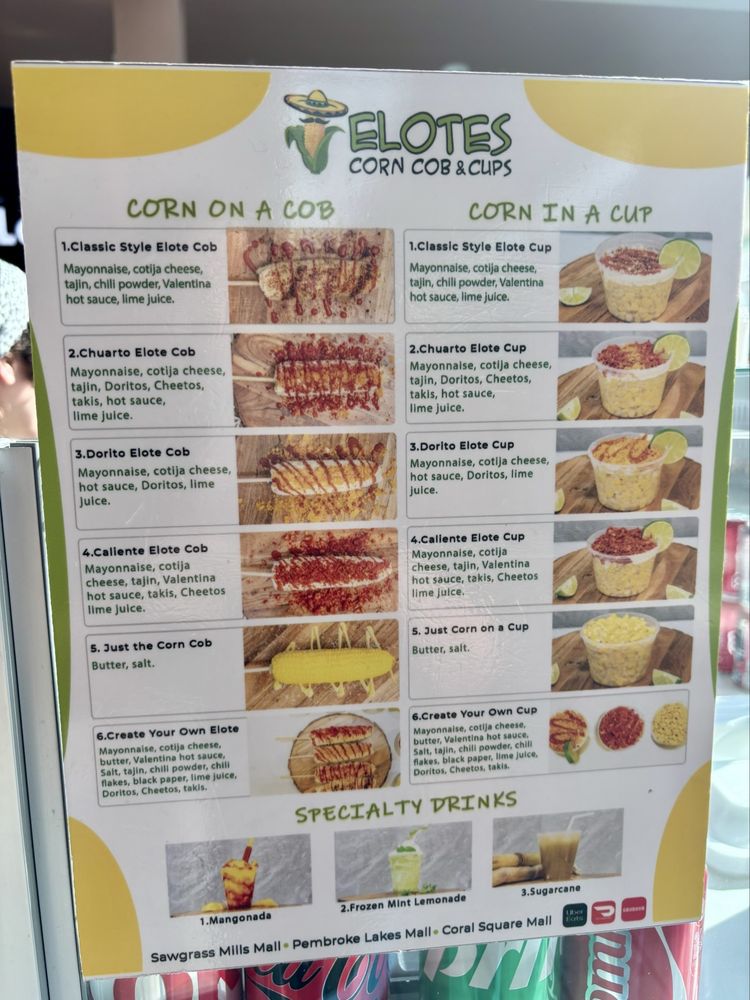 Elotes Corn Cob & Cups