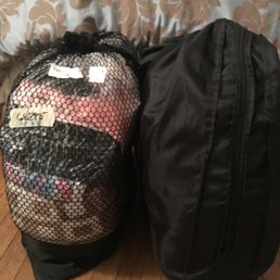 My clothes when returned to me from Do Laundry For Me. The mesh bag was mine but the black bag was provided to me and could be used again. My clothes when returned to me from Do Laundry For Me. The mesh bag was mine but the black bag was provided to me and could be used again.