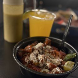 Rusty Taco - Al pastor bowl and a mango margarita