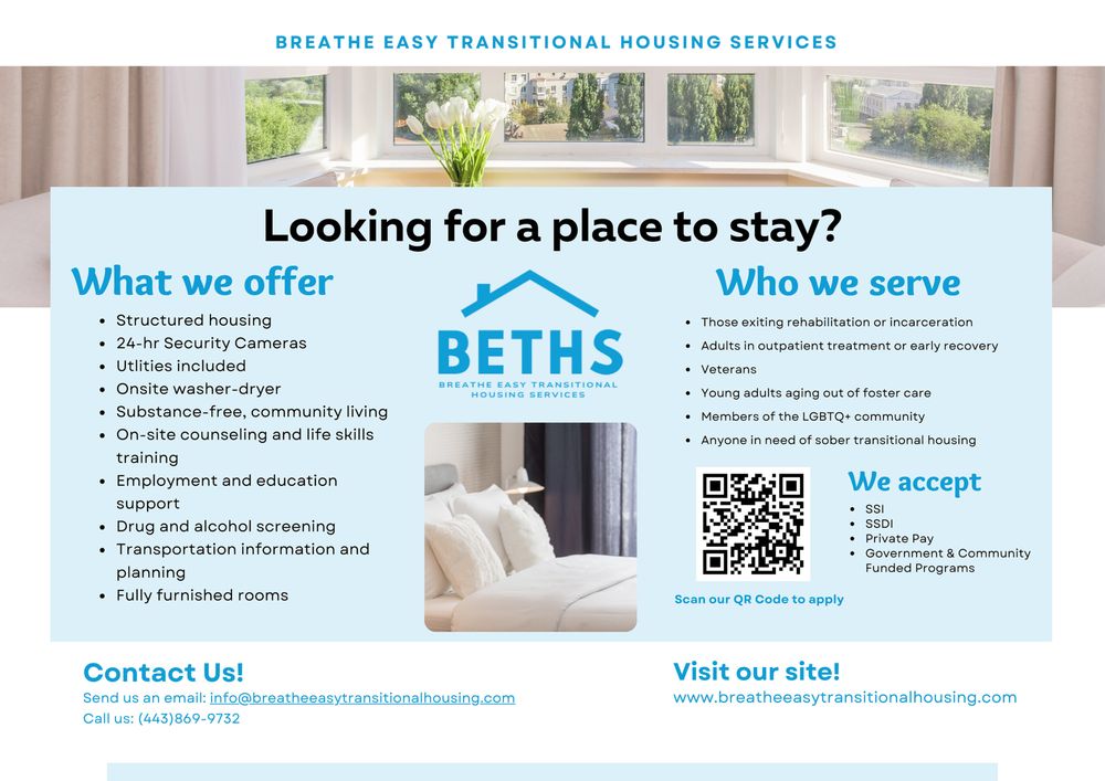 Breathe Easy Transitional Housing - social services organization in Baltimore, MD