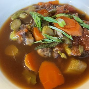 Mile High Cafe - Cup of Beef Vegetable Soup ($5) was fantastic. - Asian Fusion Near Me - Idyllwild, California