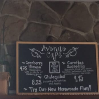 Avenue Cafe - 3/19/16- Specials Menu hung above the fireplace. - Cafes Near Me - Capitola, California