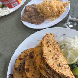 Rice and beans Quesabirra tacos Rice and beans Quesabirra tacos