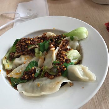Chong Qing Hot Pot - Steamed Pork Dumplings with Bok Choy and hot oil - Szechuan Near Me - Chamblee, Georgia