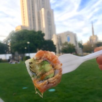 Mount Everest Sushi - Steeler Roll in front of The Cathedral of Learning - Asian Fusion Near Me - Pittsburgh, Pennsylvania Mount Everest Sushi - Steeler Roll in front of The Cathedral of Learning - Asian Fusion Near Me - Pittsburgh, Pennsylvania