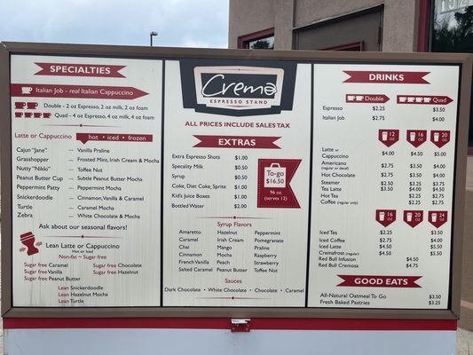 Menu photo 2 Crema Espresso Stand Cypress, TX