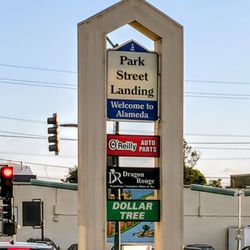 Park Street Landing Shopping Center - The view entering Alameda