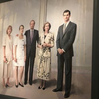 Palacio Real de Madrid - Picture of the Royal familia.   Current king and former King. - Landmarks & Historical Buildings Near Me - Madrid, M