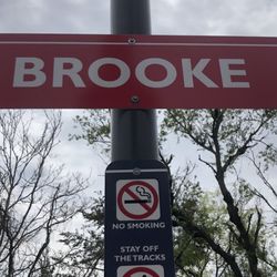 Brooke VRE Station - Brooke railway station sign