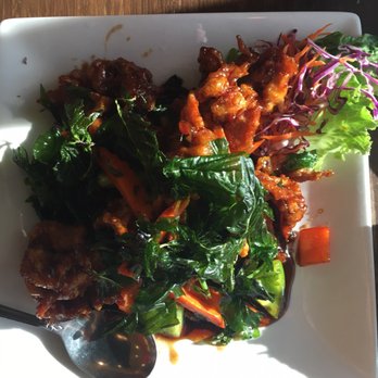 Thai Noodle Etc - Crispy basil chicken and chicken pad Thai. - Thai Near Me - Beaverton, Oregon
