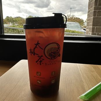 Taichi Bubble Tea - rose green tea with boba - Bubble Tea Near Me - Atlanta, Georgia