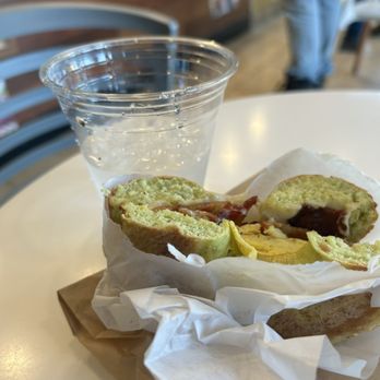 Crafted Donuts - Bagel,egg,bacon with water - Donuts Near Me - Venice, California