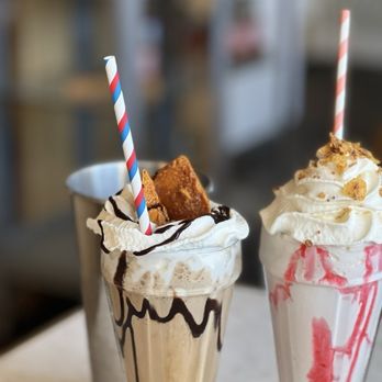 Fable Diner - Mocha Dalgona Milkshake + Strawberry Milkshake - Diners Near Me - Vancouver, British Columbia Fable Diner - Mocha Dalgona Milkshake + Strawberry Milkshake - Diners Near Me - Vancouver, British Columbia