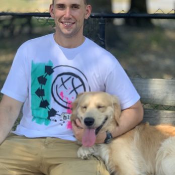 Rotary Dog Park - Enjoying the shade with Dad-o - Dog Parks Near Me - Kinston, North Carolina