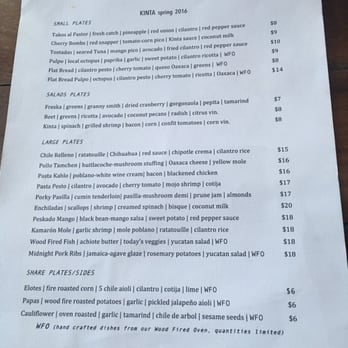 Kinta Mexican Bistro - Menu - Mexican Near Me - Cozumel, ROO