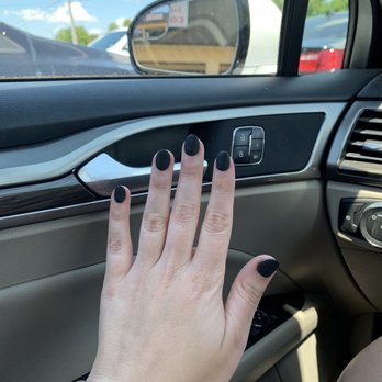 Nail Time & Spa - Matte Black, Round Tips via Dip by Tracey - Nail Salons Near Me - Shreveport, Louisiana Nail Time & Spa - Matte Black, Round Tips via Dip by Tracey - Nail Salons Near Me - Shreveport, Louisiana