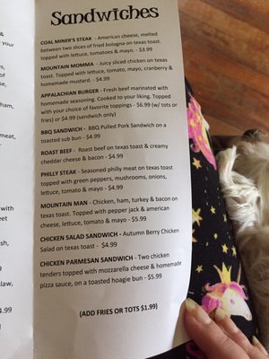 Menu photo 3 Mountain Munchies Lyburn, WV