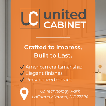 United Cabinet - Not all cabinets are created equal.
At United Cabinet, we believe every detail matters -- from durable materials to timeless designs. - Cabinetry Near Me - Fuquay Varina, North Carolina United Cabinet - Not all cabinets are created equal.
At United Cabinet, we believe every detail matters -- from durable materials to timeless designs. - Cabinetry Near Me - Fuquay Varina, North Carolina