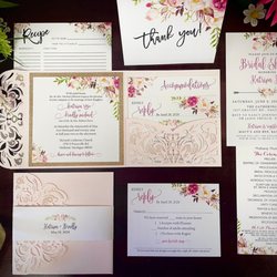 Northerly Design - Laser floral wedding invitations