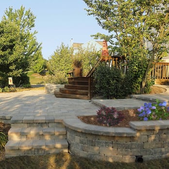 Integrity Landscape Services, LLC - Large brick paver patio with steps and walls. - Landscape Architects or Designers Near Me - Milwaukee, Wisconsin Integrity Landscape Services, LLC - Large brick paver patio with steps and walls. - Landscape Architects or Designers Near Me - Milwaukee, Wisconsin