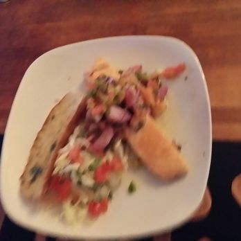 Taste By Unc's Cheesecakes - Grilled salmon with shrimp cerviche. - Bakeries Near Me - Osage, Iowa