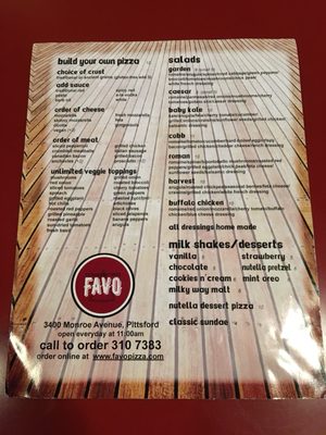 Menu photo 8 FAVO Pizza & Draft House Pittsford, NY