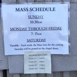 Carmelite Monastery - Hours as of 10/8/22