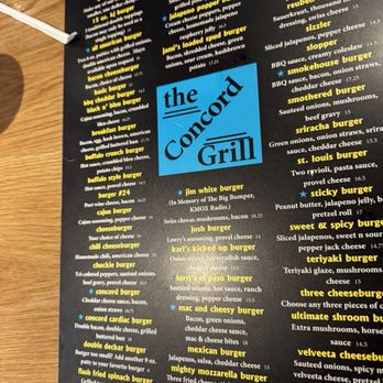 The Concord Grill - Burger Menu - American Near Me - Saint Louis, Missouri The Concord Grill - Burger Menu - American Near Me - Saint Louis, Missouri