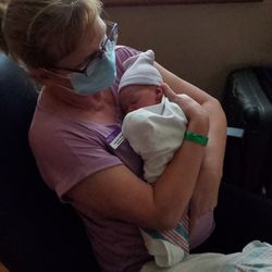 Beautiful Beginnings Doula Services - Just a quick cuddle while Mom is getting more comfortable after birth.