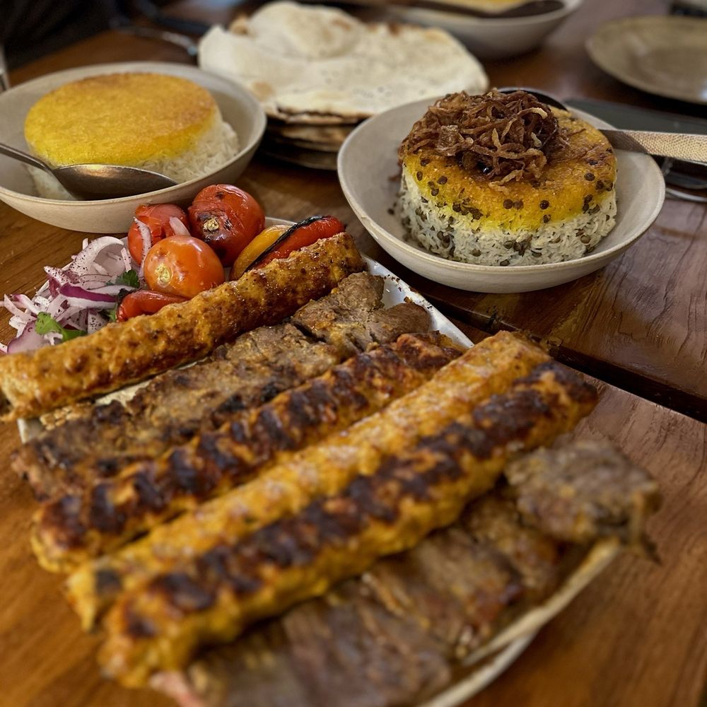 Delbar Middle Eastern - Chicken kofta, beef barg, adas polo and polo sefid - Persian/Iranian Near Me - Alpharetta, Georgia Delbar Middle Eastern - Chicken kofta, beef barg, adas polo and polo sefid - Persian/Iranian Near Me - Alpharetta, Georgia