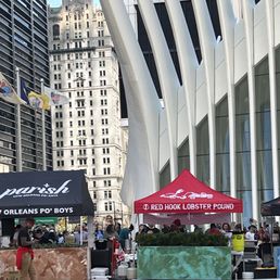 Food tents at Smorgasburg