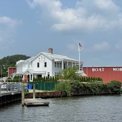 Riverquest - Essex CT. Connecticut River Museum dock view.