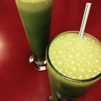 Foo Foo Tei - Green Milk Tea (THE BEST GREEN MILK TEA I'VE EVER HAD)-- they also have green milk tea slushies that look so delicious! :) - Tapas/Small Plates Near Me - Hacienda Heights, California
