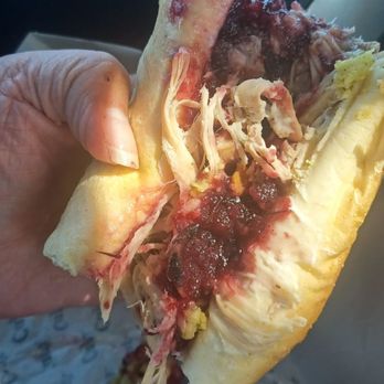 Capriotti's Sandwich Shop - You can see there is turkey but there is a lot of cranberrie sauce. - Sandwiches Near Me - Murray, Utah