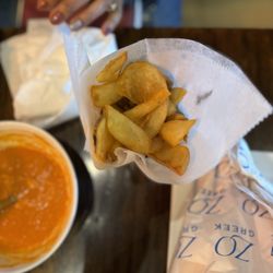 Chips and Tomato Basil Soup