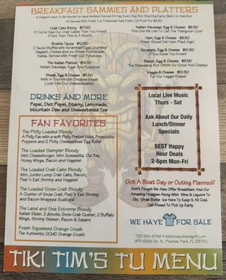 Menu photo 3 Tiki Tim’s TU Pinellas Park, FL