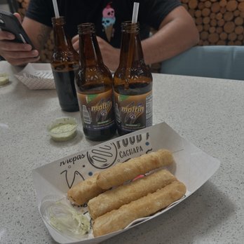 Arempas - 12 Cheese Tequeños and malta - Venezuelan Near Me - Sandy, Utah