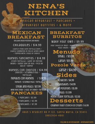 Menu photo 1 Nena’s Kitchen Santa Maria, CA Menu photo 1 Nena’s Kitchen Santa Maria, CA