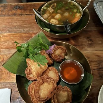 Lemongrass Brooklyn - Tom Yum Soup and Crab Rangoon - Thai Near Me - Brooklyn, New York