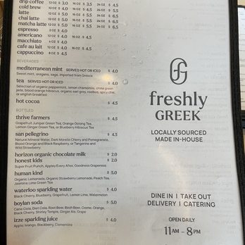 Freshly Greek - Menu - Greek Near Me - Lancaster, Pennsylvania