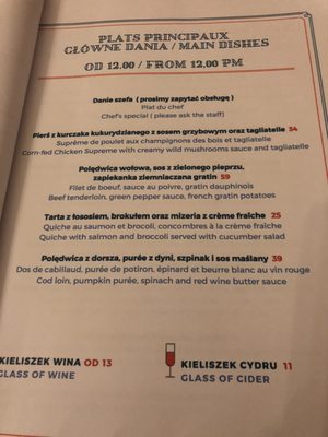 Menu photo 1 A la française Gdansk, PM