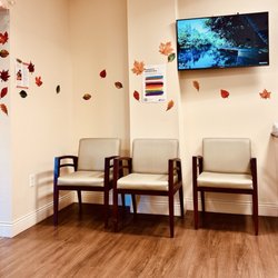 Dyson Center for Cancer Care - Autumnal decor in the waiting area