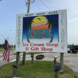 Sign right by the road.