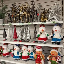 Reindeer and snowman