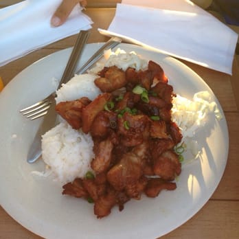 Aloha Mixed Plate - Two scoop white rice, one scoop macaroni salad, & Mochico chicken. - Hawaiian Near Me - Lahaina, Hawaii Aloha Mixed Plate - Two scoop white rice, one scoop macaroni salad, & Mochico chicken. - Hawaiian Near Me - Lahaina, Hawaii