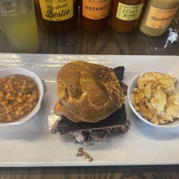 Salt + Smoke - Baked Pit Beans w/Bacon White Cheddar Cracker Mac- Ribs 1/2 Rack Pulled Pork 1/2 LB - Barbeque Near Me - St. Louis, Missouri Salt + Smoke - Baked Pit Beans w/Bacon White Cheddar Cracker Mac- Ribs 1/2 Rack Pulled Pork 1/2 LB - Barbeque Near Me - St. Louis, Missouri