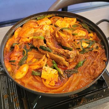 Rice Meats Soup - Spicy Pork Ribs with Kimchi - Asian Fusion Near Me - Buena Park, California Rice Meats Soup - Spicy Pork Ribs with Kimchi - Asian Fusion Near Me - Buena Park, California